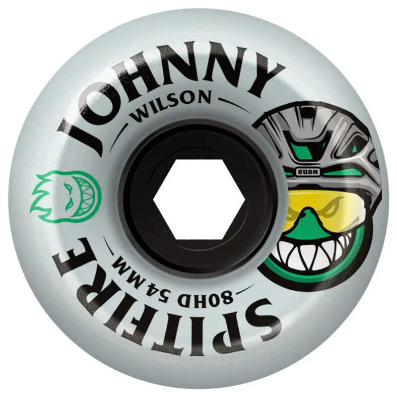 Spitfire Johnny Wilson Burn Squad Conical Full Clear 54mm Skateboard Wheels