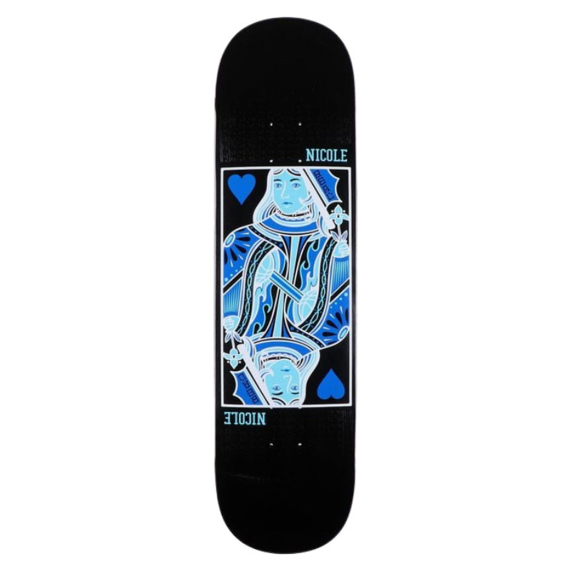 Real Nicole Queen Of Hearts Twin Nose 8.25" Skateboard Deck