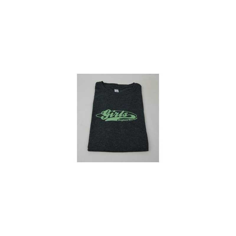 Longboard Girls Crew T-Shirt - Grey/Green Longboard Girls Crew T-Shirt - Grey/Green