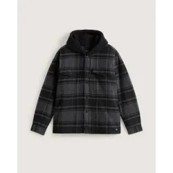 Vans Piedmont Hooded Plaid Shirt Black/Asphalt