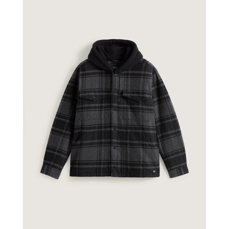 Vans Piedmont Hooded Plaid Shirt Black/Asphalt