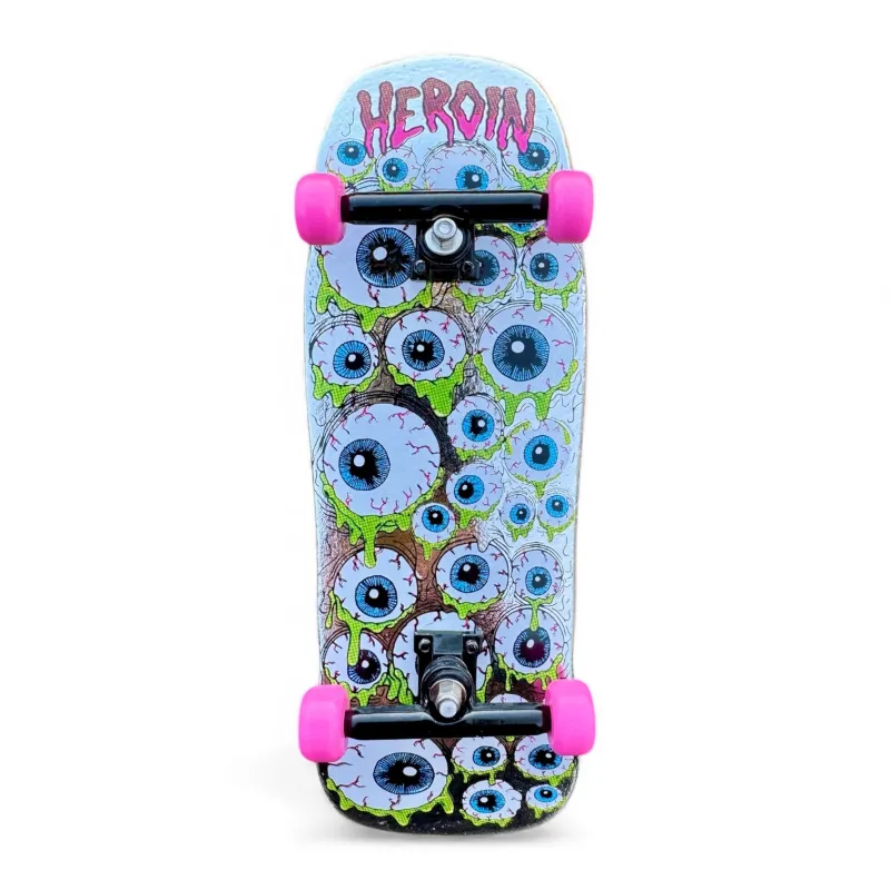 Custom Pro X Heroin Skateboards Eyes Fingerboard Complete