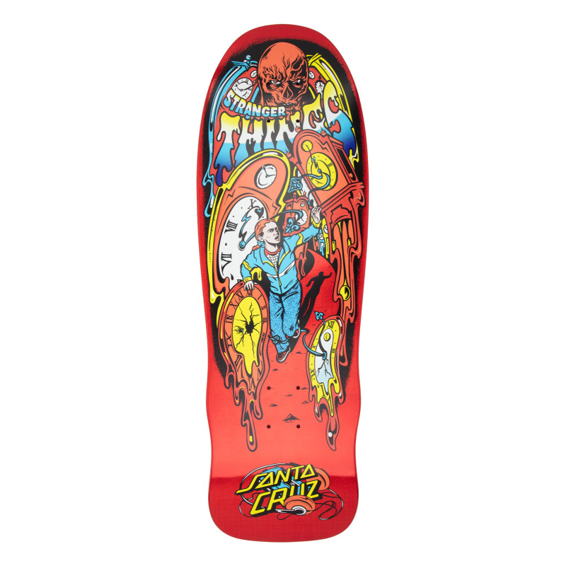 Santa Cruz Stranger Things Grabke Max Melting Clock 9.7" Old School Skateboard Deck