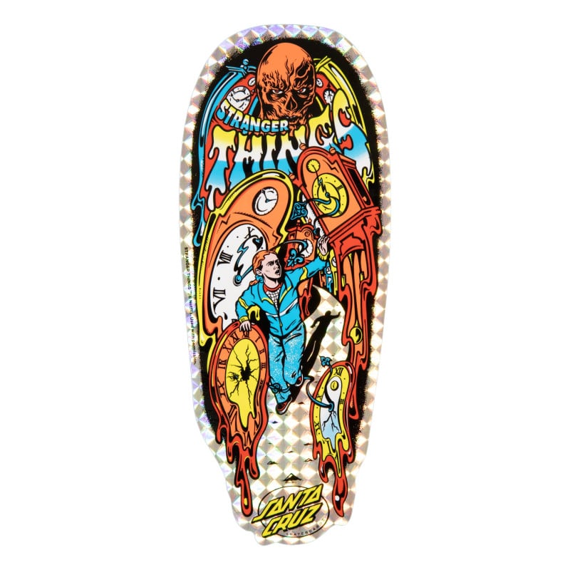 Santa Cruz Stranger Things Grabke Max Melting Clock 9.7" Old School Skateboard Deck