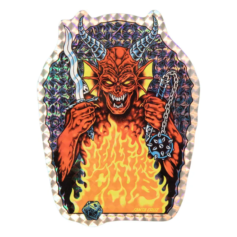 Santa Cruz Stranger Things Knox Hellfire Pit 10.07" Old School Skateboard Deck