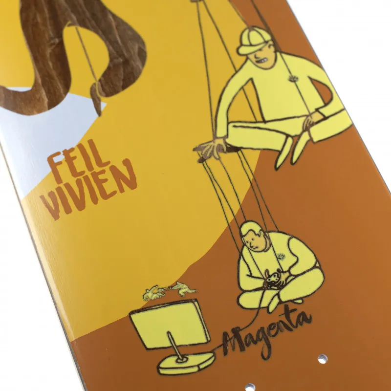 Magenta Vivien Feil Extravision 8.0" Skateboard Deck