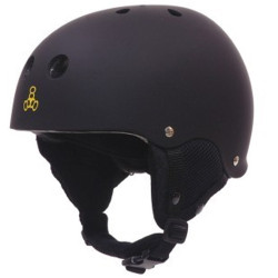 Triple Eight Old School Brainsaver Snowboard Helmet with Audio - S Black