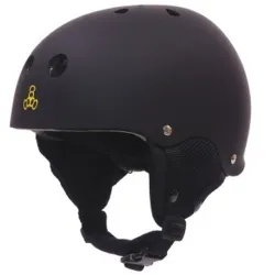 Triple Eight Old School Brainsaver Snowboard Helmet with Audio - S Black