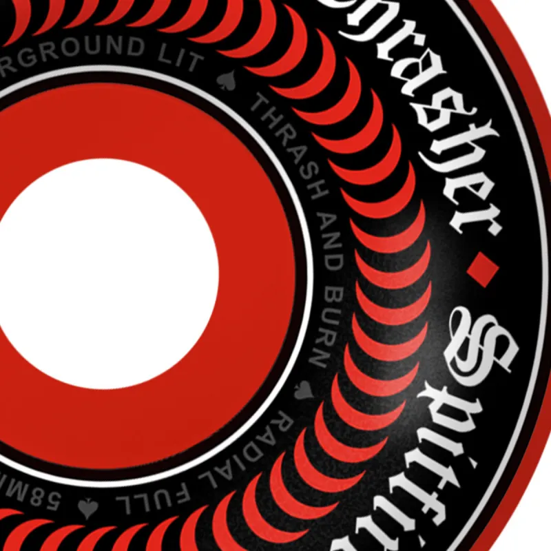 Spitfire X Thrasher Formula Four Oath Radial Full 58mm 99A Skateboard Wheels