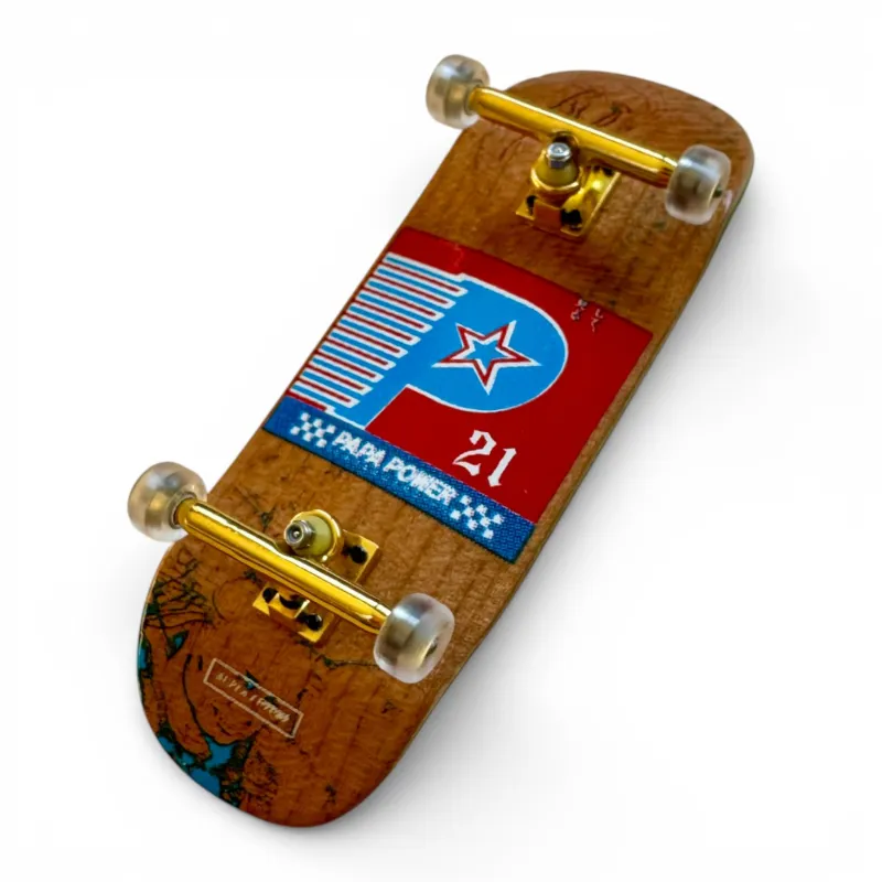 Custom Pro X Papa Power Cyber Zone Boxy 34mm Fingerboard Complete