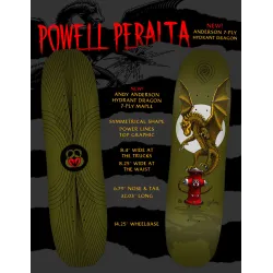 Powell-Peralta Pro Andy Anderson Hydrant 7-Ply Maple Shape 311 8.4" Skateboard Deck