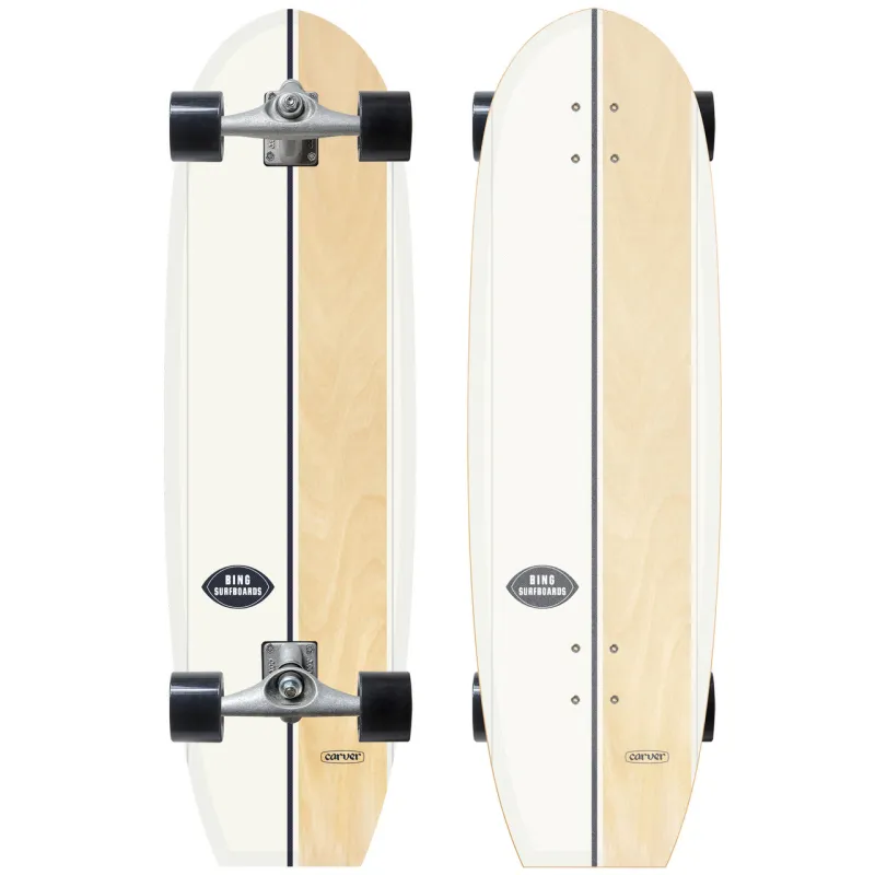 Carver x Bing Continental Natural 37" Surf Skate Complete