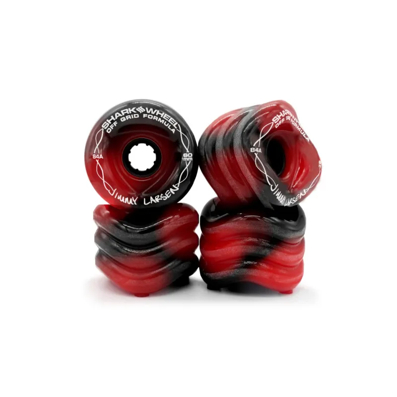 Shark Roues California Roll  Jimmy Larsen 60mm 84a Red Black Swirl