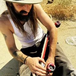 Shark Wheels California Roll  Jimmy Larsen 60mm 84a Red Black Swirl