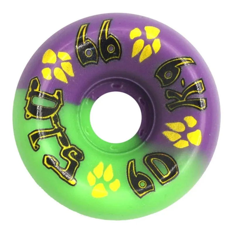 Dogtown K-9 80s Wheels - 60mm x 99a - Neon Green / Neon Purple
