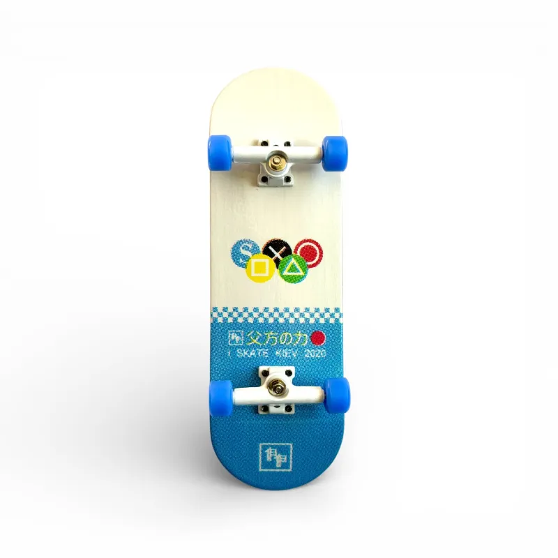 Buy Custom Strat Papa Power Playstation 32mm Fingerboard Complete at the Sickboards Longboard Shop