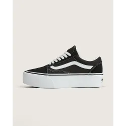 Vans Old Skool Platform Shoes Black/White - 3.5