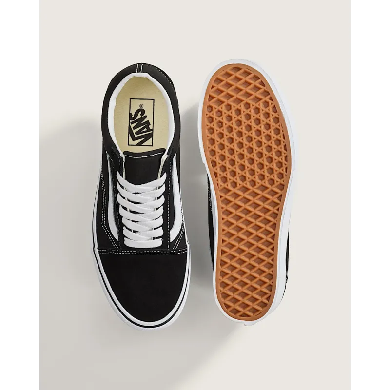 Vans Old Skool Platform Shoes Black/White - 3.5