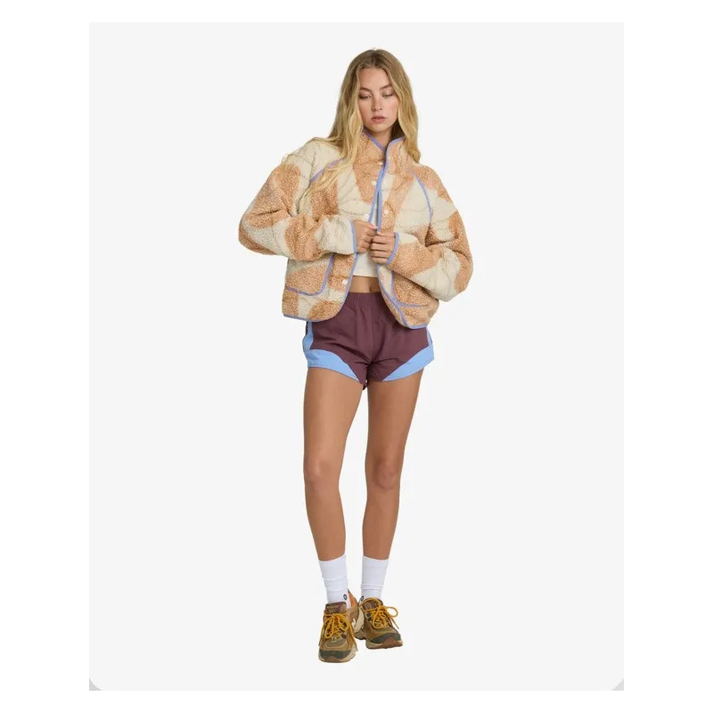 Billabong Dawney Snap Up Fleece Women Jacket White Cap