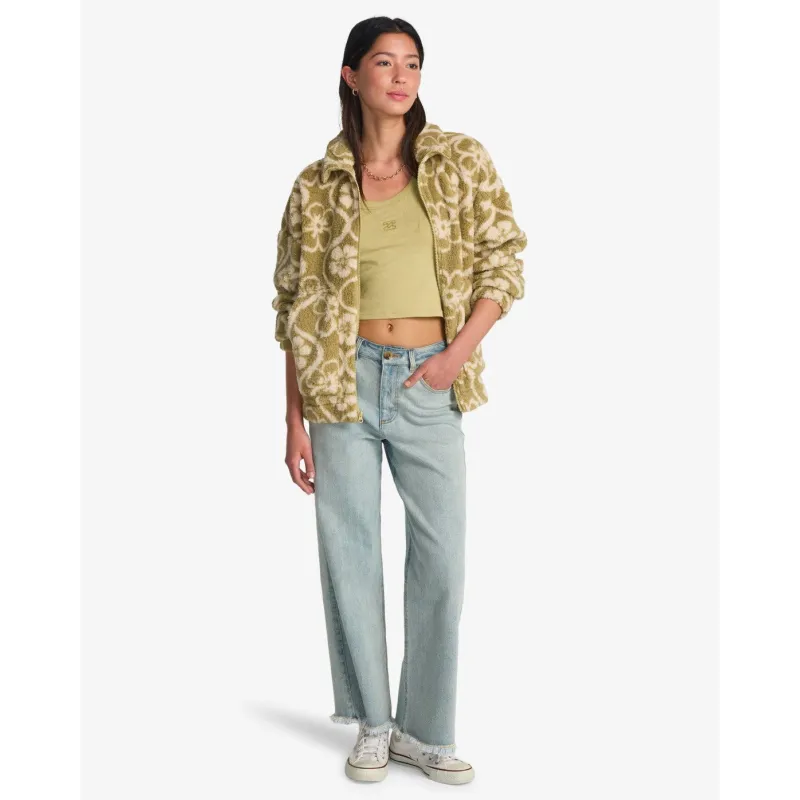 Billabong First Light Fleece Women Jacket Cactus Green