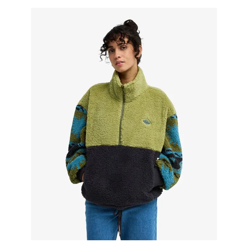 Billabong Time Off Fleece Women Jumper Cedar Green