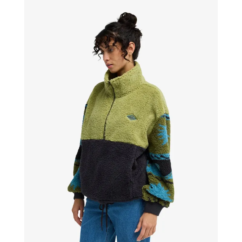 Billabong Time Off Fleece Women Jumper Cedar Green