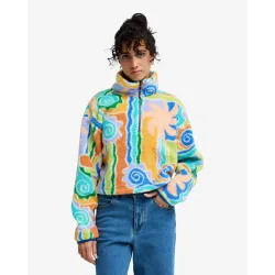 Billabong Holiday Cropped Fleece Women Jacket Multi