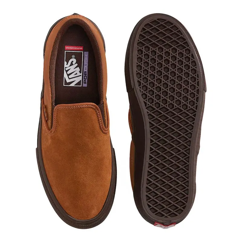 Vans Skate Slip-On Shoes Brown/Gum - 7.5