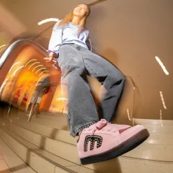 Etnies Kingpin Shoes Pink/Black - 5