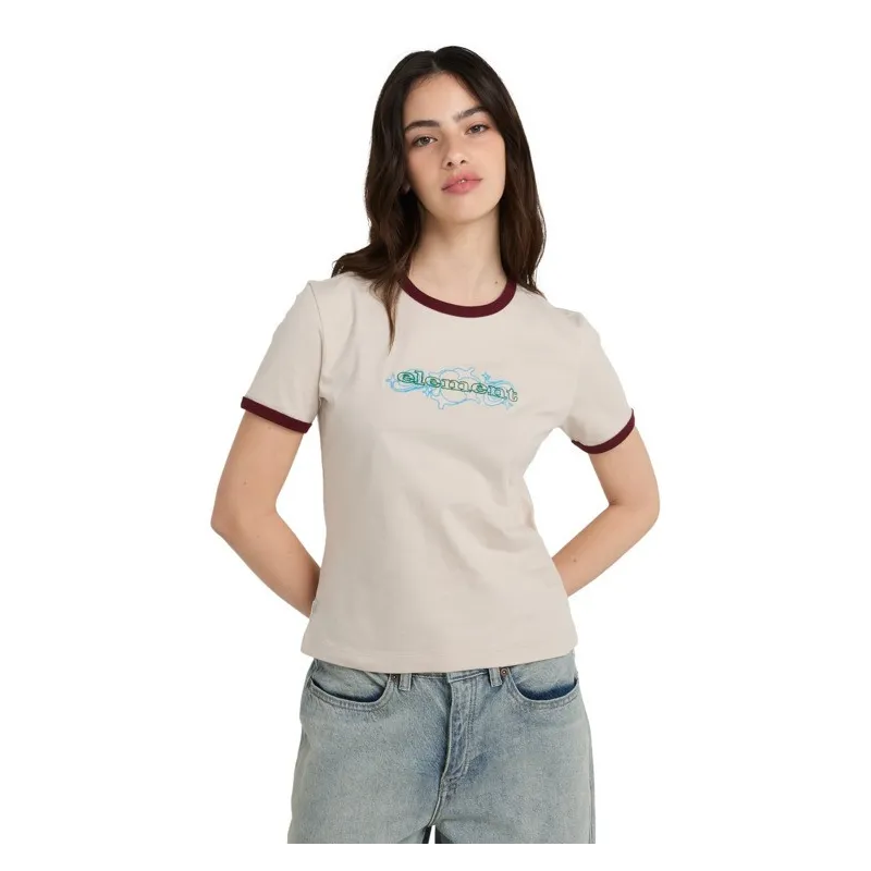 Element Yarnhill Ringer Women T-Shirt Oat Milk