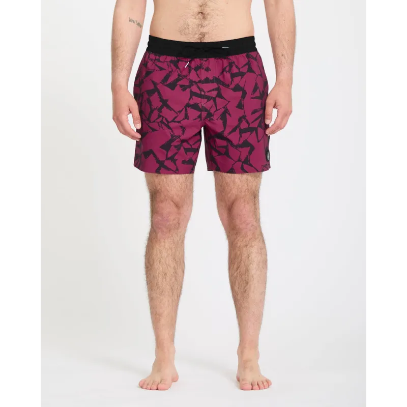 Volcom Lido Print Trunk 16 Sangria