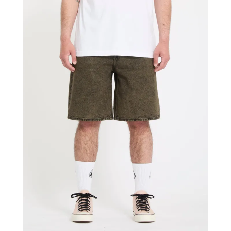 Volcom Billow 22 Denim Shorts Sage Leaf