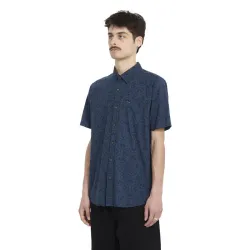 Volcom Scaler Stone Woven Shirt Midnight Blue