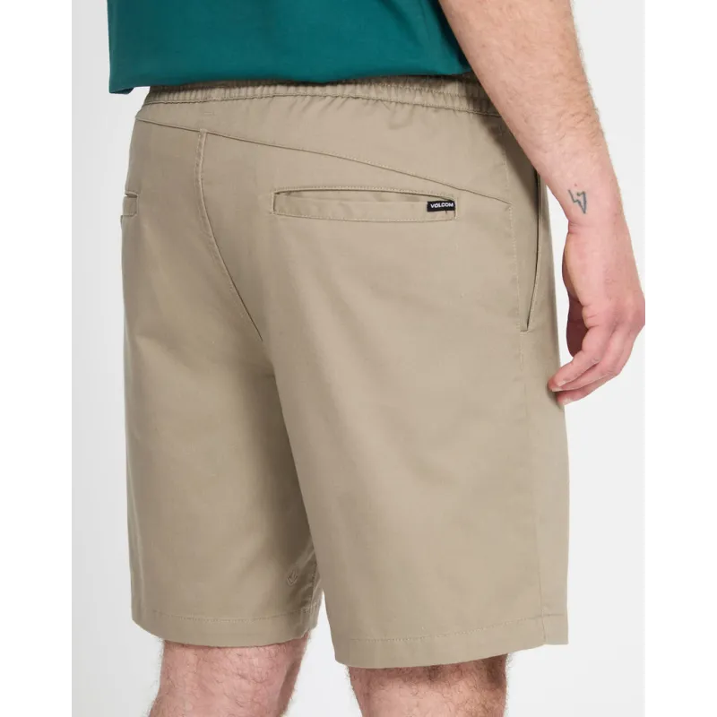 Volcom Frickin Ii Elastic Waist 19 Shorts Khaki
