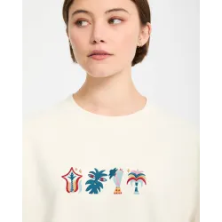 Volcom Fa Bruno Lucas Women Crew Off White