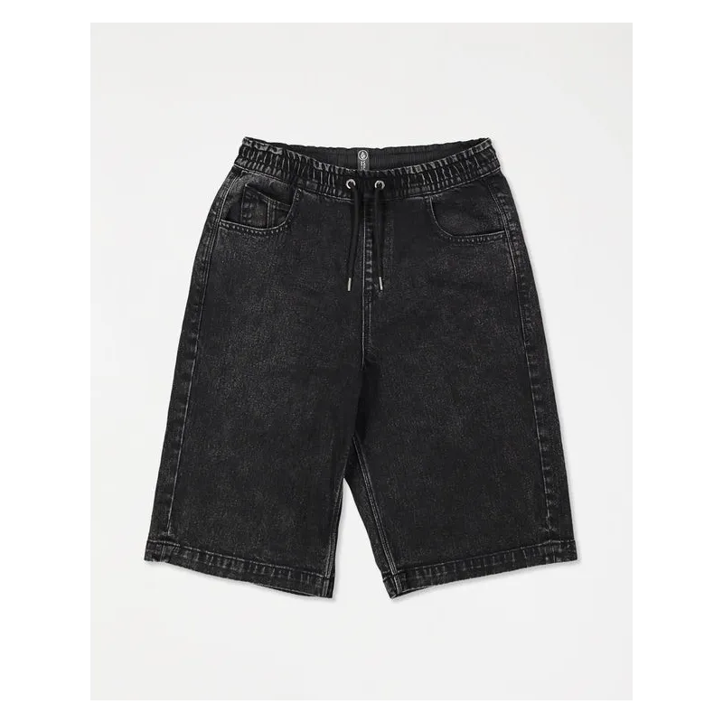 Volcom Freazy Loose Ew Denim Kids Shorts Blackity Black
