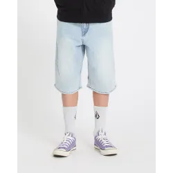 Volcom Billow Denim Kids Shorts Desert Dirt Indigo