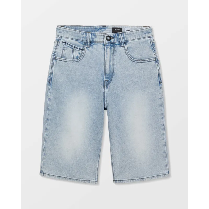 Volcom Billow Denim Kids Shorts Desert Dirt Indigo