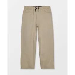 Volcom Freazy Elastic Waist Kids Pants Khaki