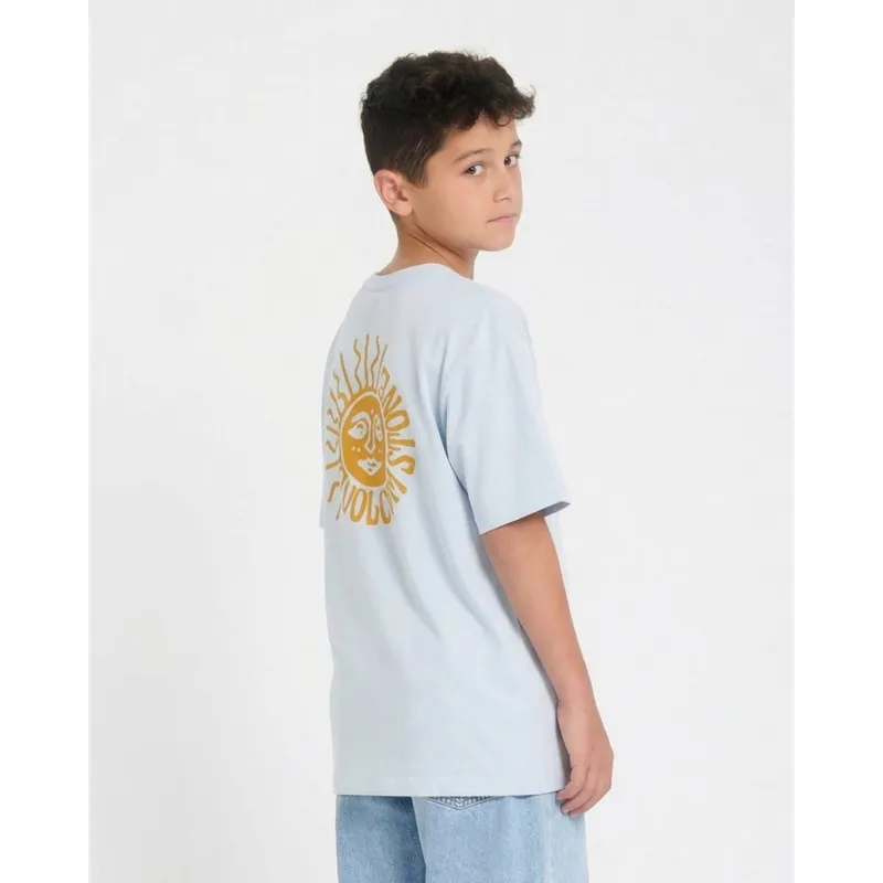 Volcom Mazatlan Kids T-Shirt Light Blue Acid