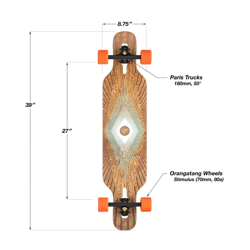 Loaded Tan Tien Prism 39" Drop Through Longboard Complete