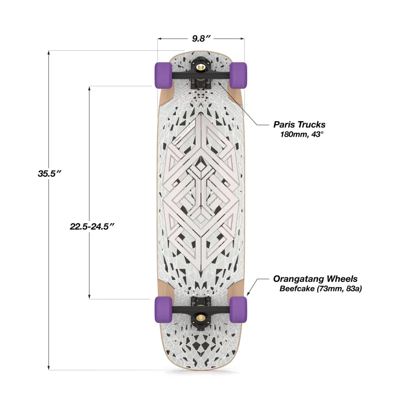 Loaded Snubnose Tesseract II 36" Longboard Complete