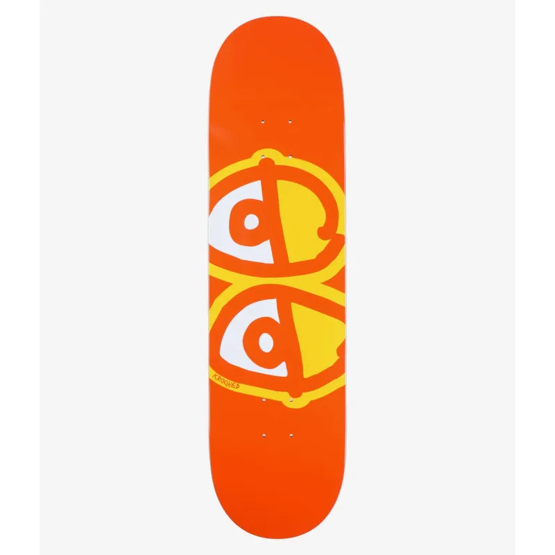 Krooked Eyes Orange 8.25" Skateboard Deck