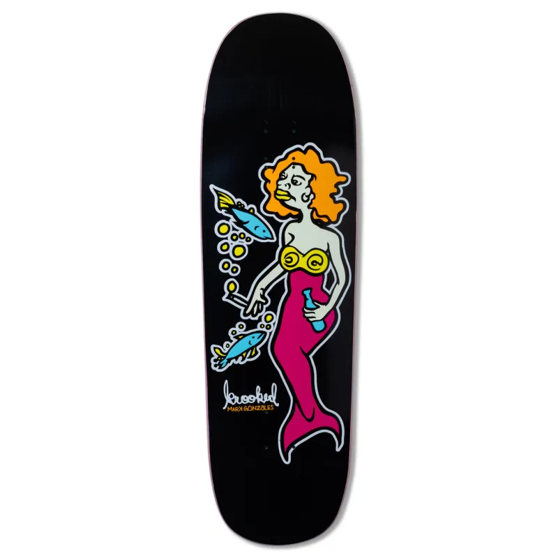 Krooked Mermaid Hand Screened 9.25" Skateboard Deck