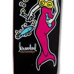 Krooked Mermaid Hand Screened 9.25" Skateboard Deck