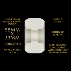 Powell-Peralta Dragons Ratbone 2 58mm 95A Skateboard Wheels