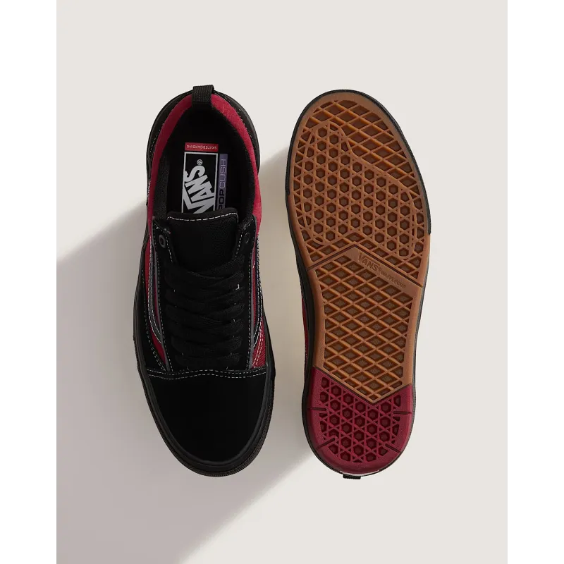 Vans Skate Old Skool Wafflecup Shoes Black/Red - 7.5