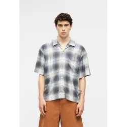 Vans Plaid Camp Shirt Glacial Slate