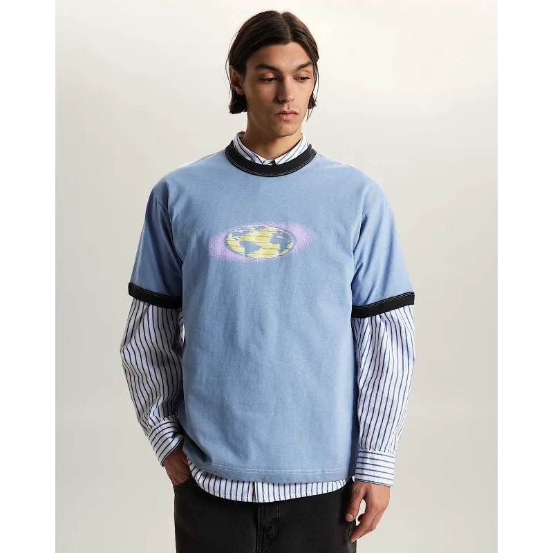 Vans Pixel Globe T-Shirt Glacial Slate