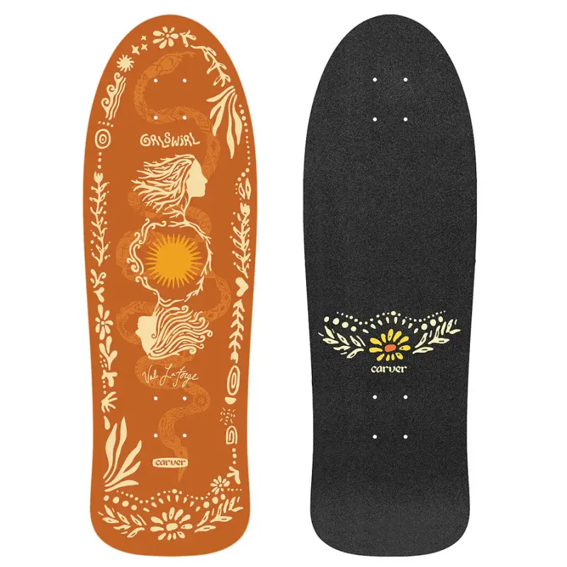 Carver Grlswirl Sunflower 31" Surf Skate Deck